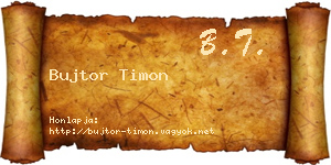 Bujtor Timon névjegykártya